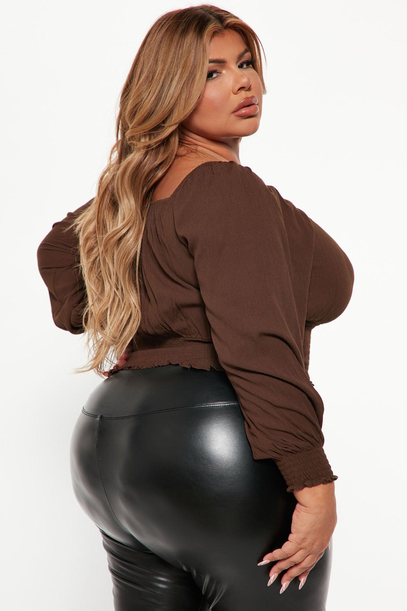 Brooklyn Crop Top - Chocolate Product Image