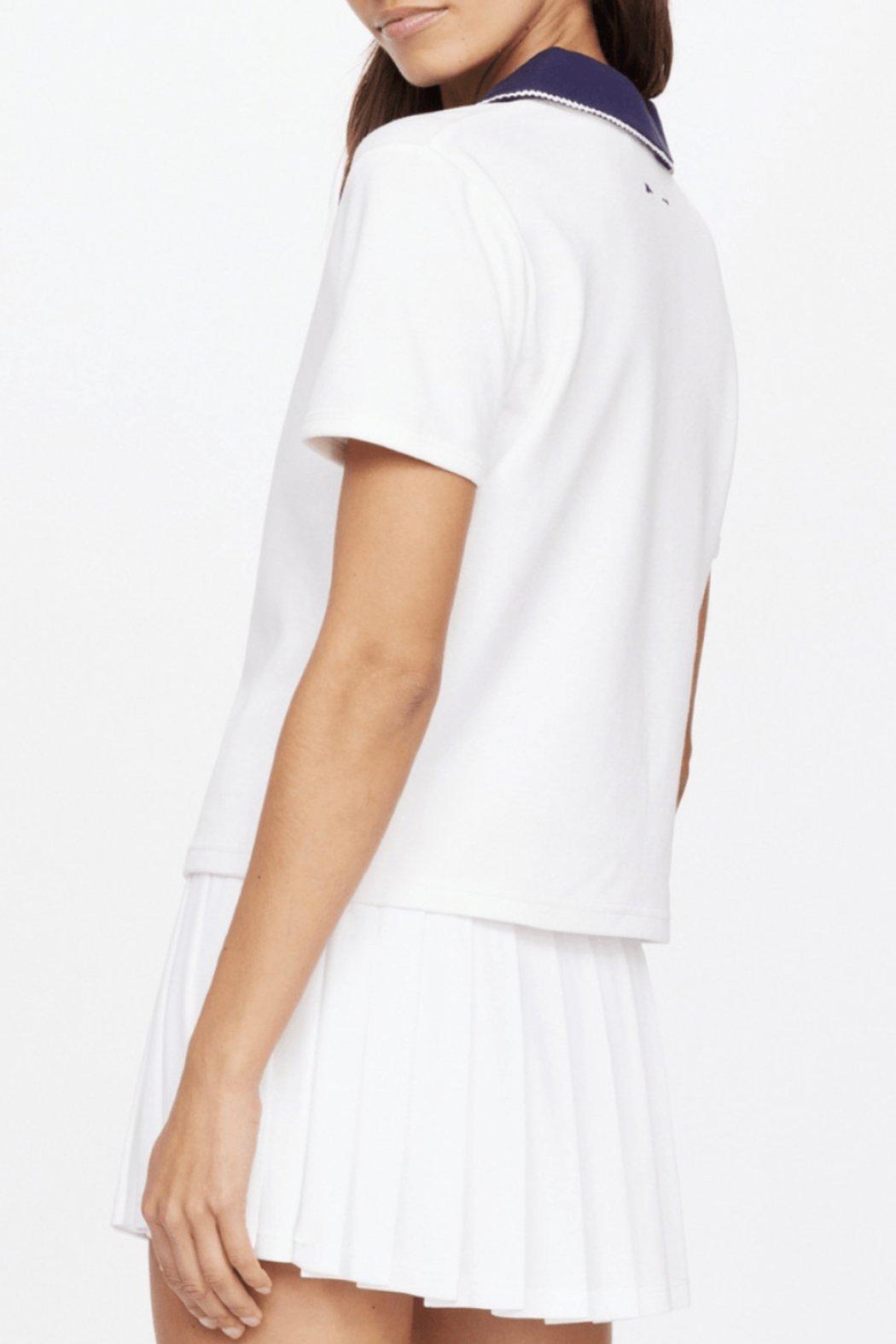 V-Neck Collared Polo Product Image