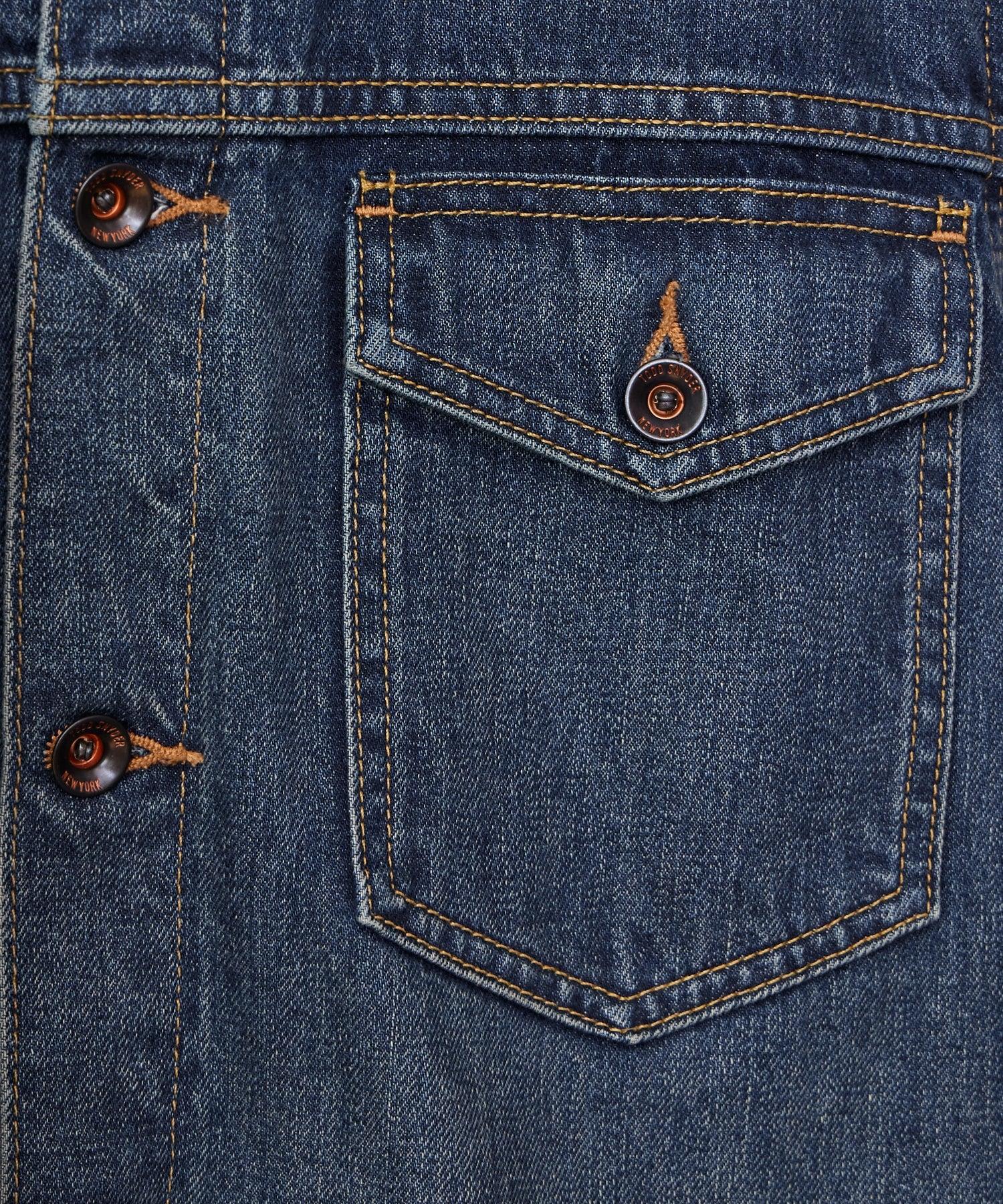 Selvedge Denim Jacket in Medium Wash Product Image