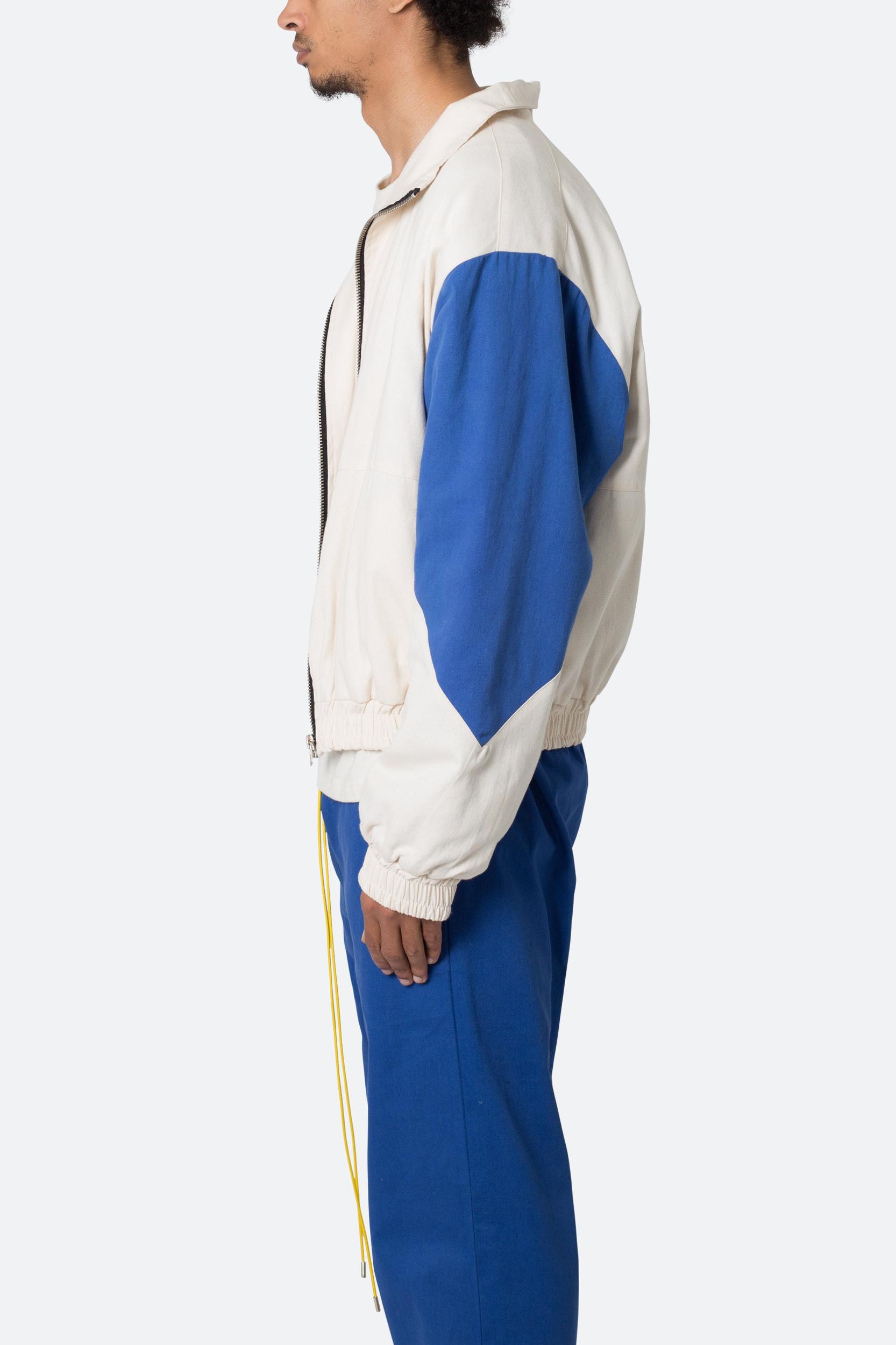 Twill Racing Jacket - Blue/Natural Product Image