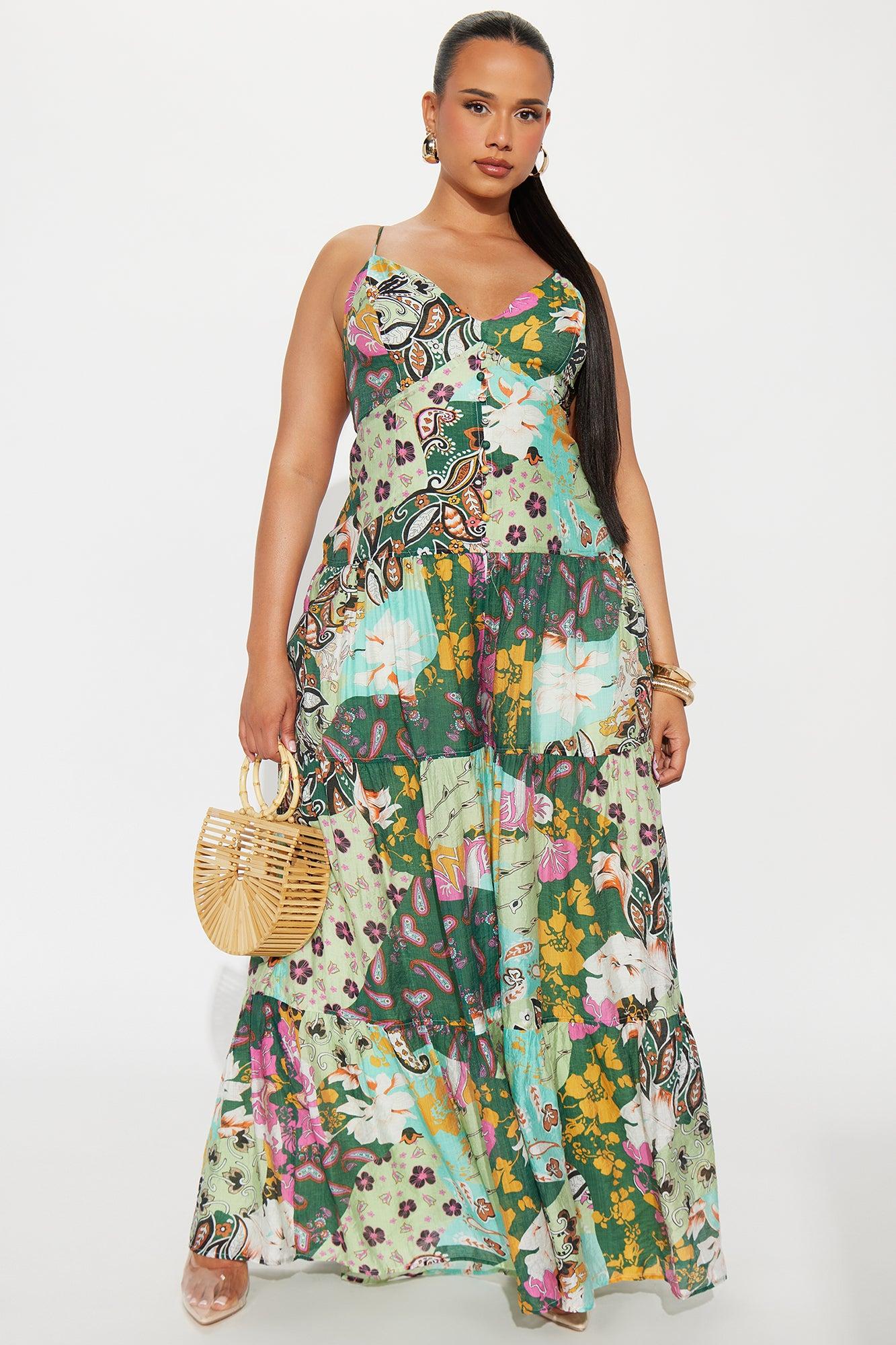 Vacay Ready Wide Leg Jumpsuit - Green/combo Product Image