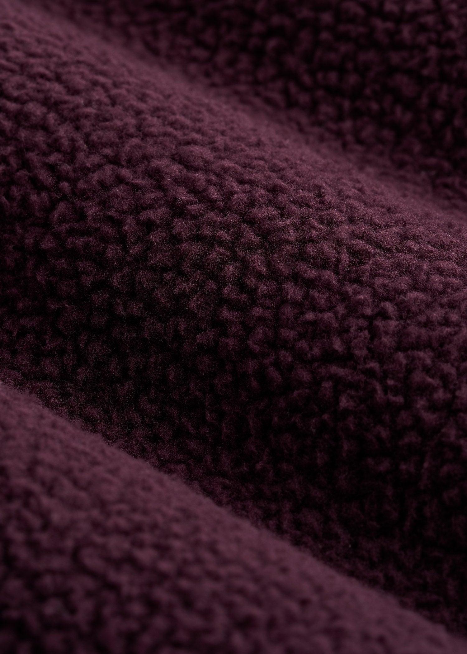 Half Snap Sherpa Sweatshirt for Tall Women in Deep Purple Female Product Image