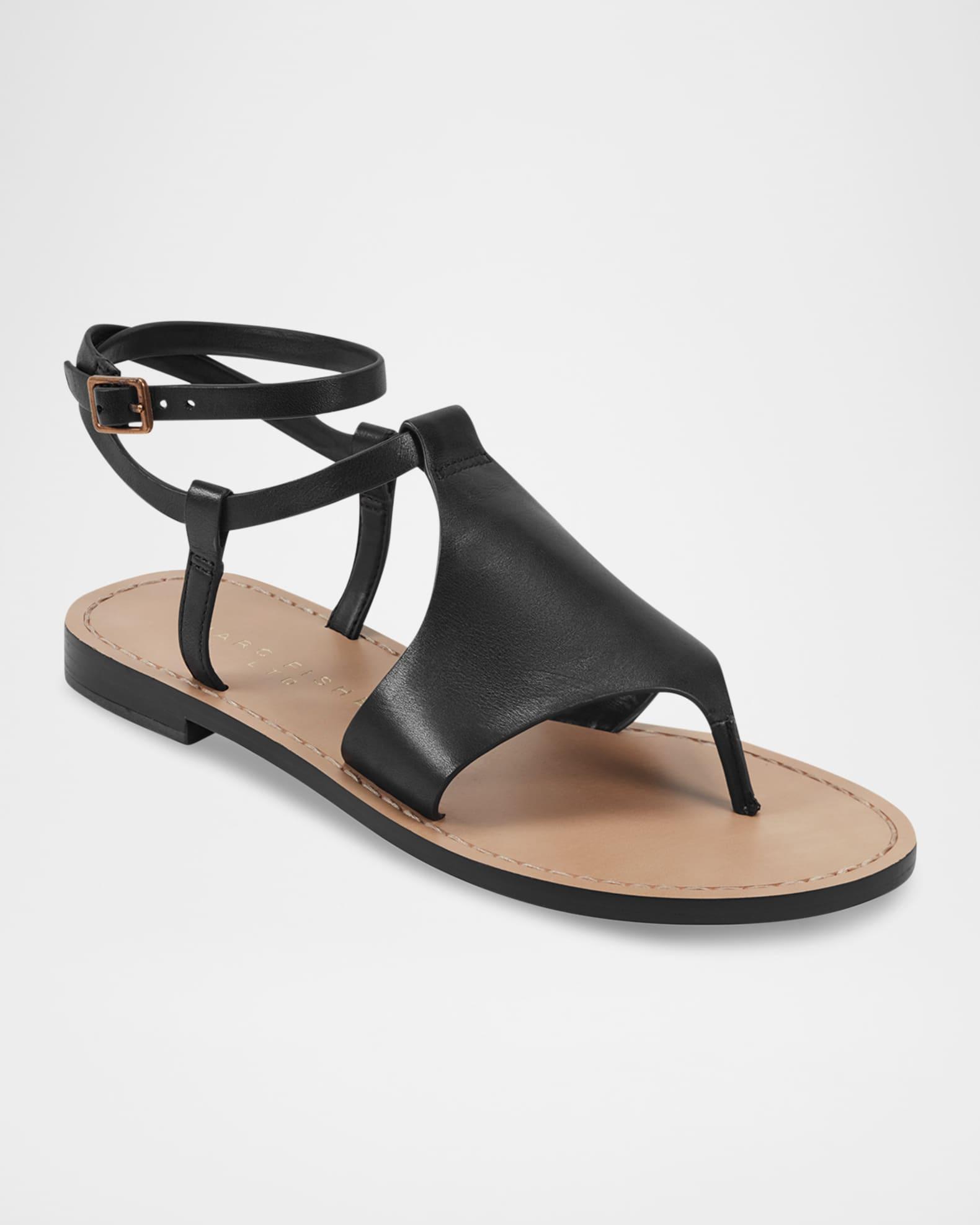 Lillie Flat Leather Sandals Product Image