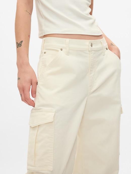 Mid Rise Corduroy '90s Loose Cargo Pants Product Image
