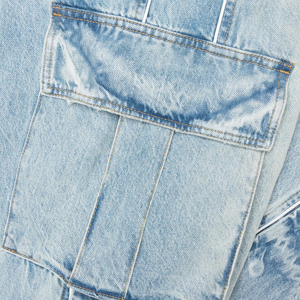 Denim Track Logo Cargos - Light Wash Male Product Image