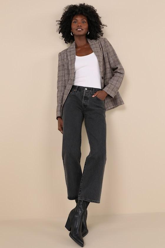 501 '90s Ankle Washed Black Mid-Rise Straight-Leg Jeans Product Image