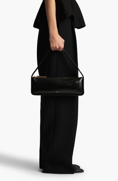 KHAITE Lori Crackle Patent Leather Shoulder Bag In Black Product Image