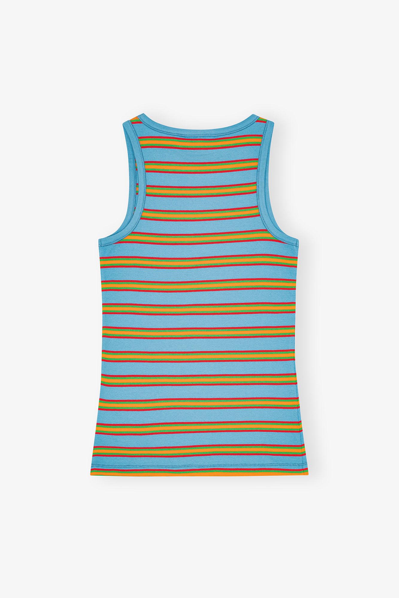 Multicolor Striped Rib Tank Top Product Image
