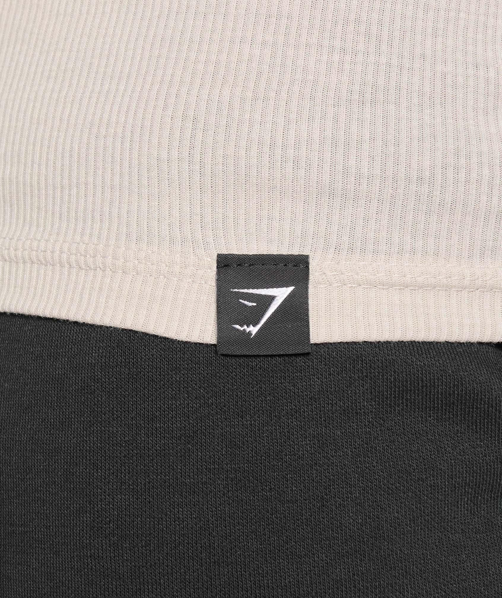 Gymshark Ribbed Tank 3PK - Denim Grey/Pebble Grey/Lifestyle Brown Male Product Image