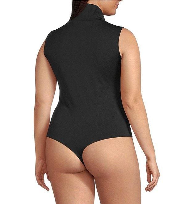 Good American Plus Size Weightless Mock Neck Sleeveless Bodysuit Product Image