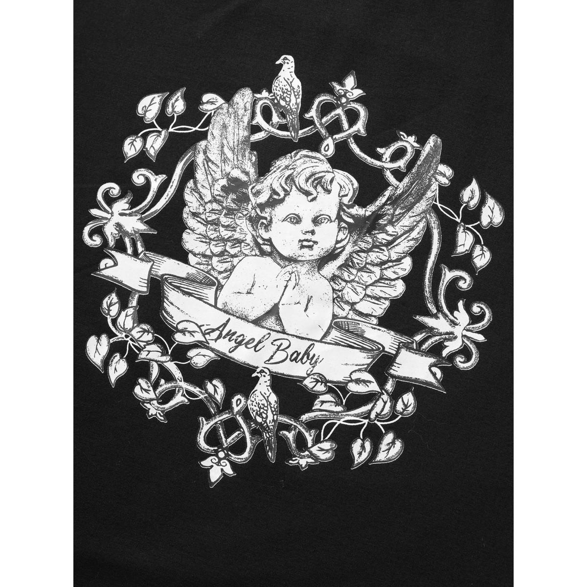 Plus Size Art & Design Graphic Crew Neck Sweatshirt Women Black Casual Non Everyday Sweatshirts BloomChic 10/M Product Image