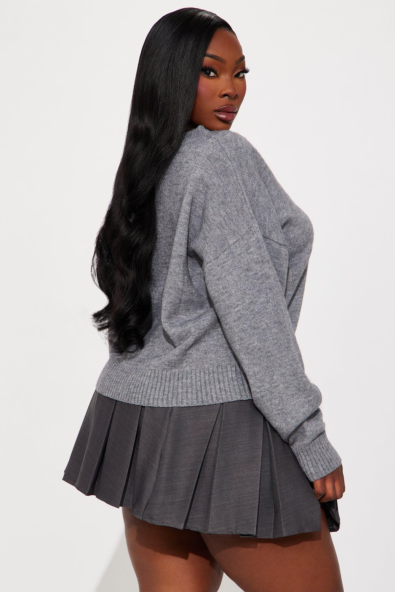 The Everyday Sweater - Charcoal Female Product Image