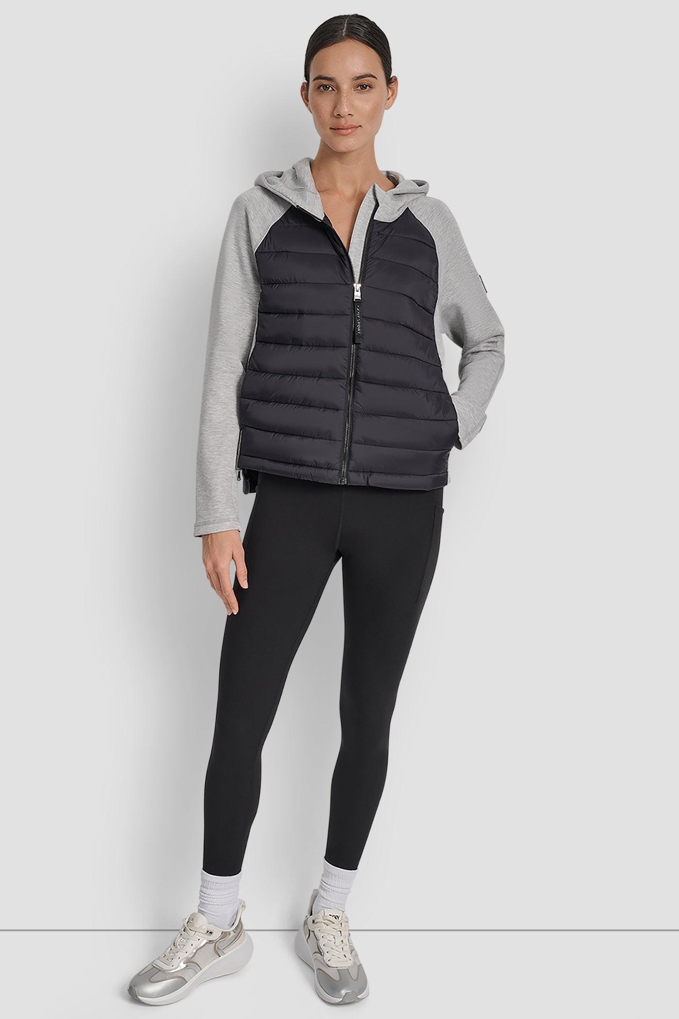 MIXED MEDIA HOODED HI LOW JACKET Product Image