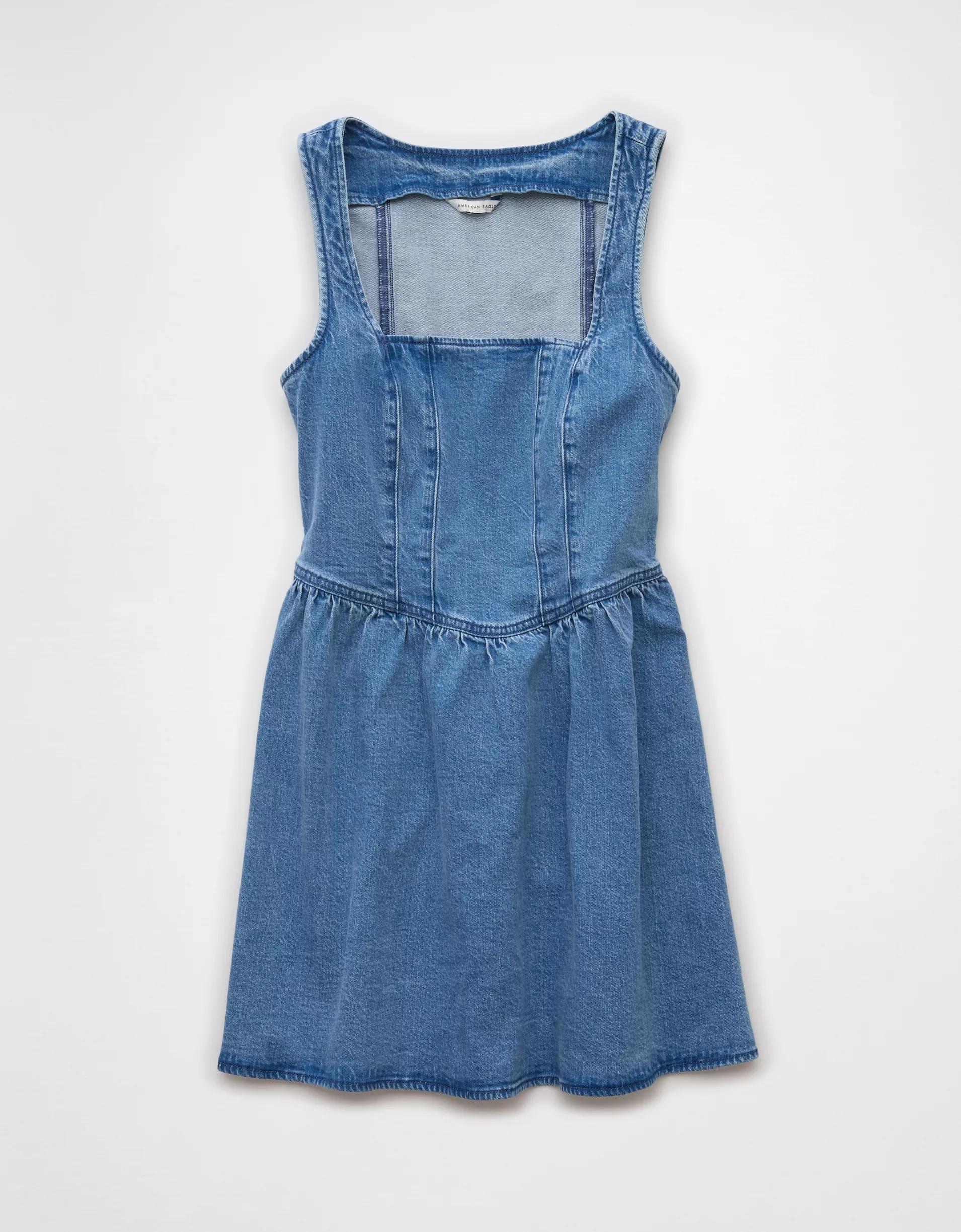AE Denim Corset Mini Dress Product Image