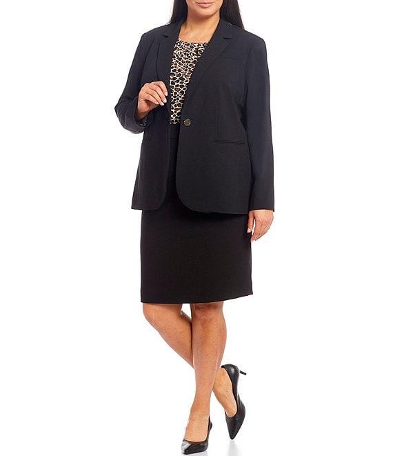 Calvin Klein Plus Size One-Button Front Jacket Product Image