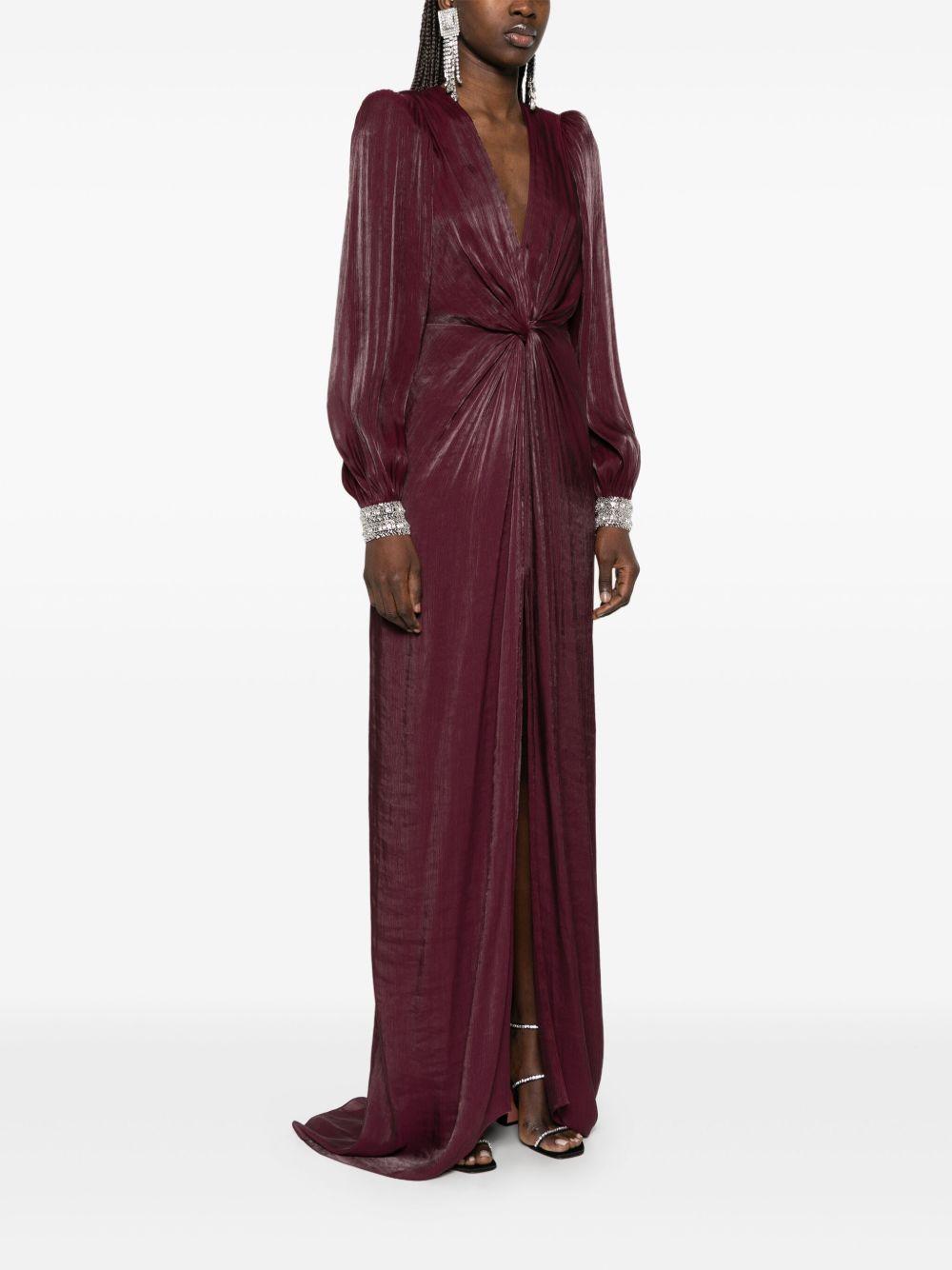 twist-detail chiffon maxi dress Product Image