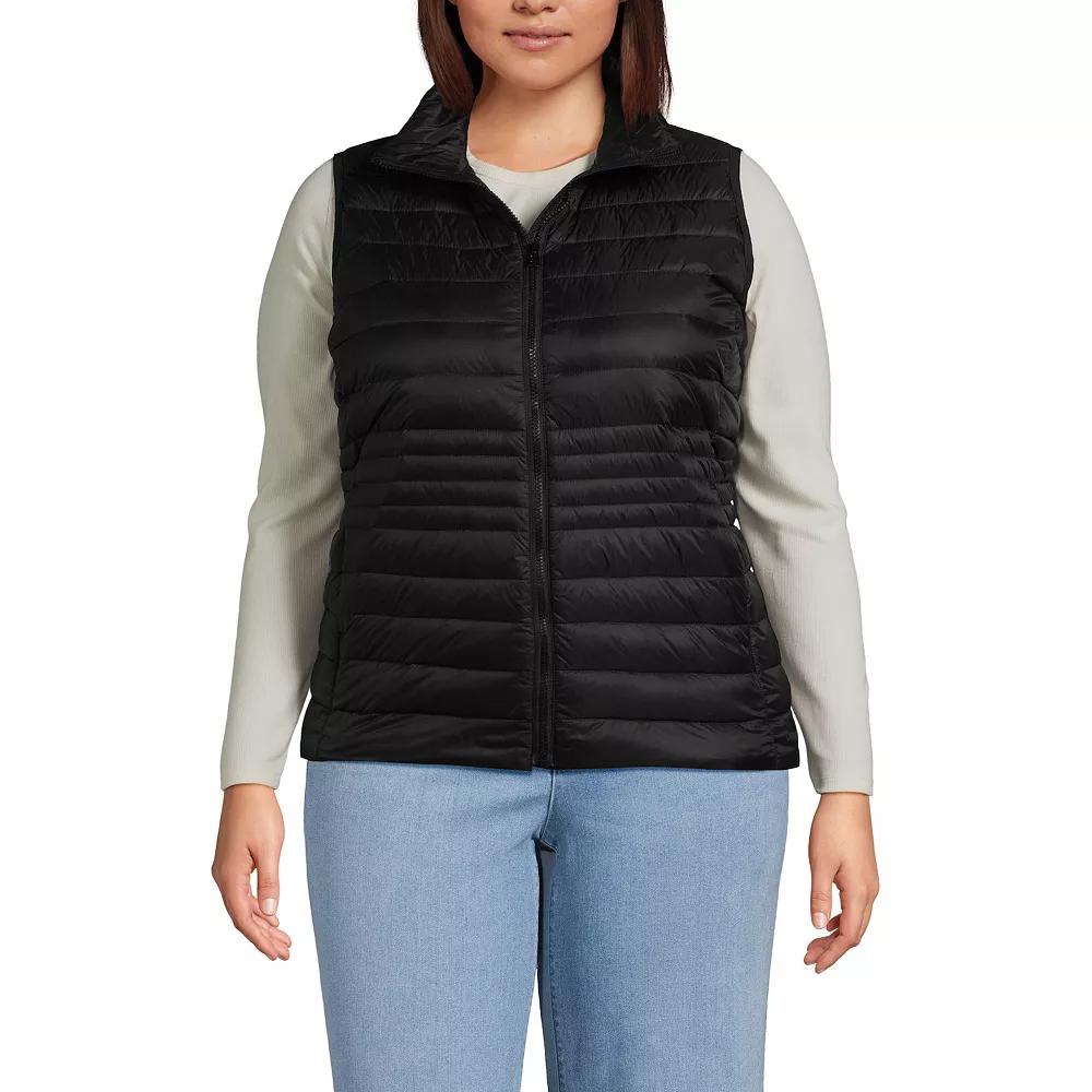Plus Size Lands' End Wanderweight Down Vest, Women's, Size: 3XL, Deep  Blue Product Image