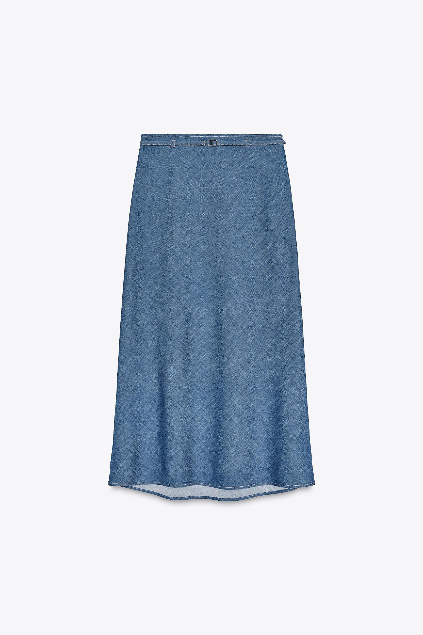 LONG SKIRT WITH THIN BELT Product Image