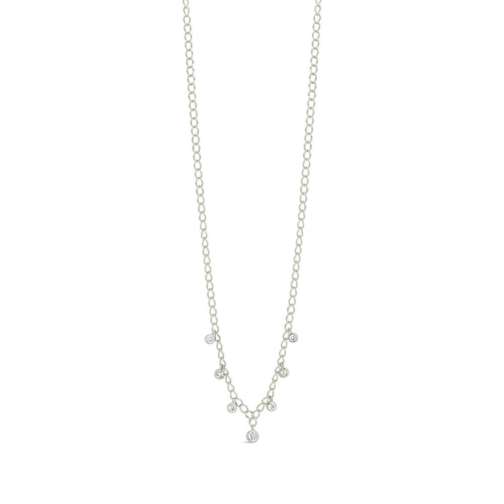 MC Collective Cubic Zirconia Charm Chain Necklace, Women's, Size: 16-18" ADJ, Silver Tone Product Image