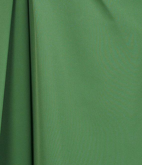 Kay Unger Prewitt Stretch Crepe Boat Neck Sleeveless Pleated Side Tea Dress Product Image