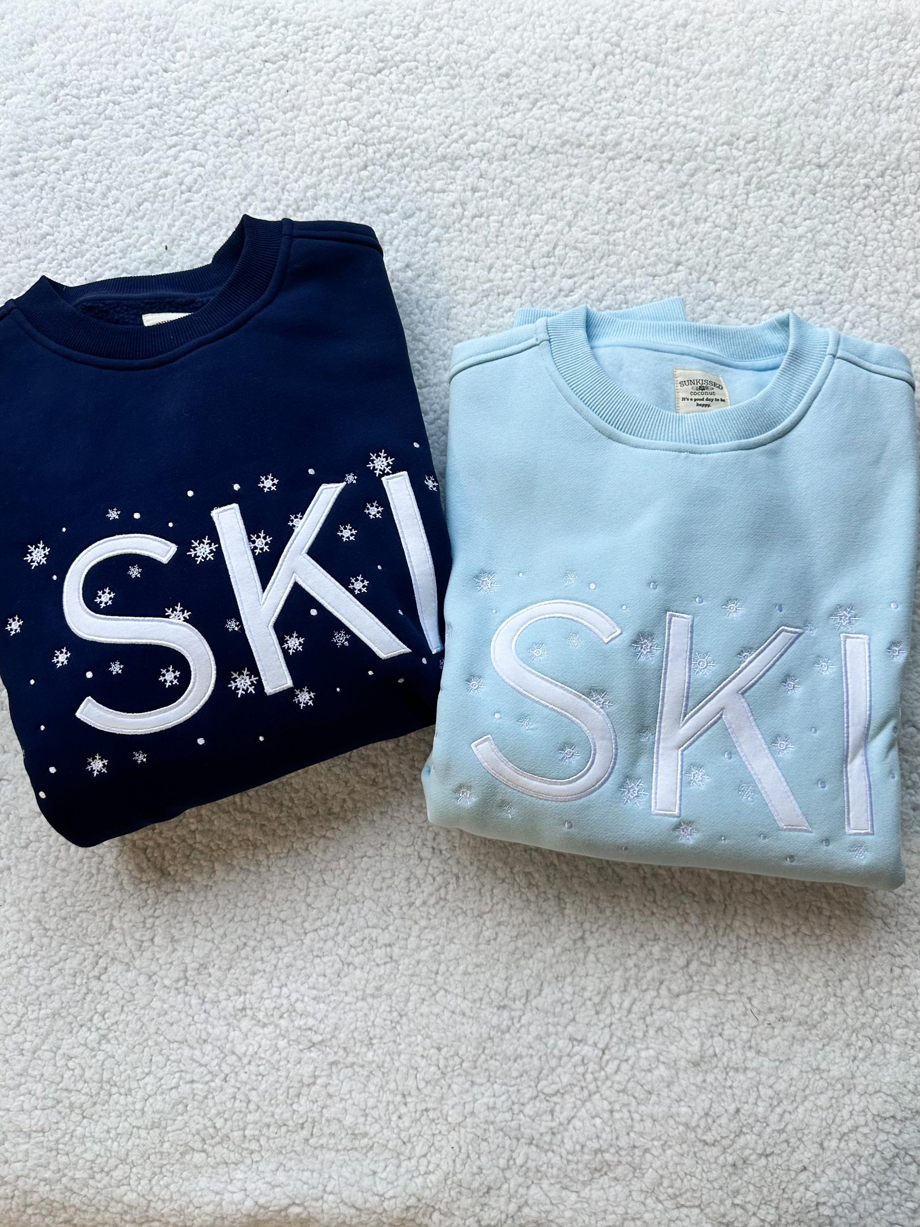 Snowflake Sunkissedcoconut Embroider Sweatshirt Product Image