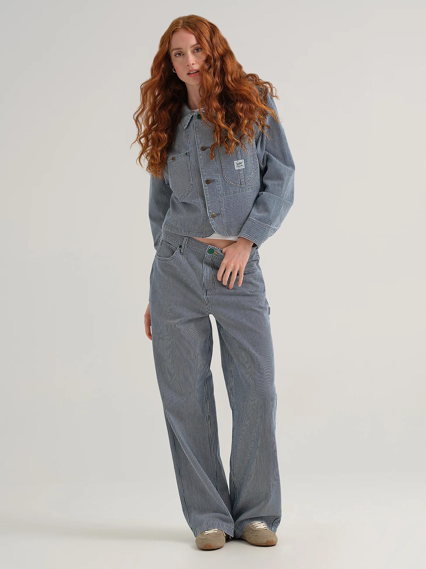 Women's Lee® x Crayola® Railroad Stripe Loose Straight Carpenter Jean | Women's Jeans | Lee® Product Image