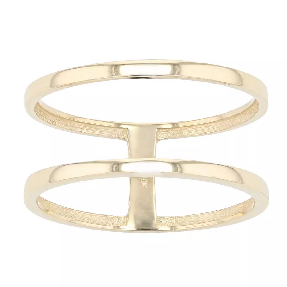 Au Naturale 10k Yellow Gold Double Bar Ring, Women's, Size: 7, 14k Gold Product Image