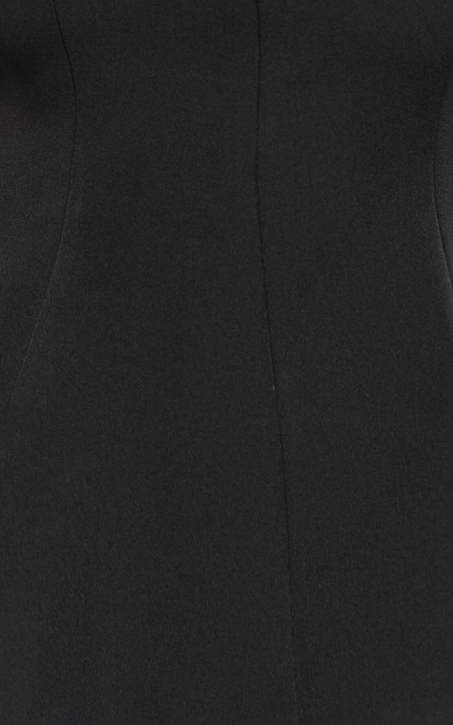 Gera Top - Structured Peplum Top in Black Product Image