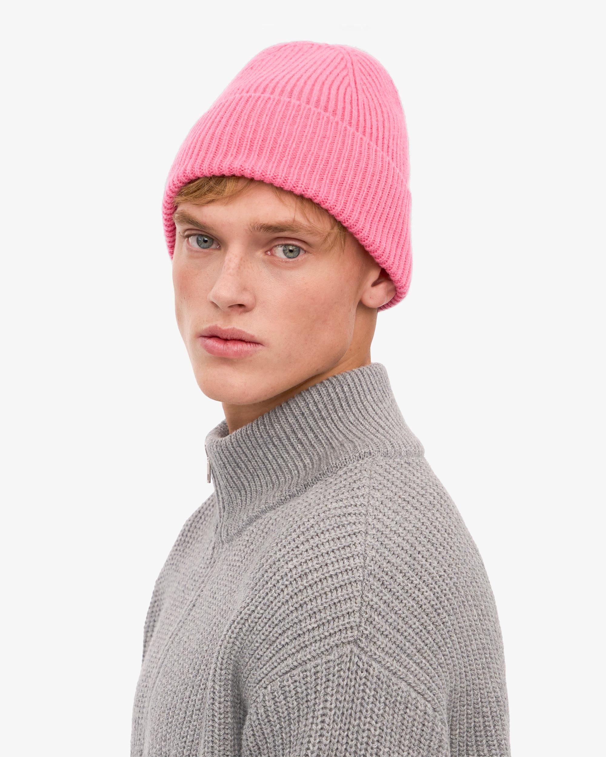 Merino Wool Beanie - Bubblegum Pink Product Image
