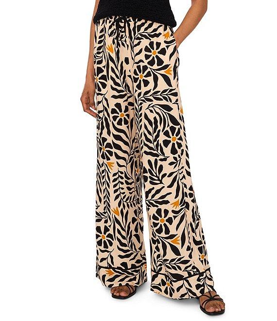 1. STATE Printed Boat Neck Sleeveless Bubble Hem Top Product Image