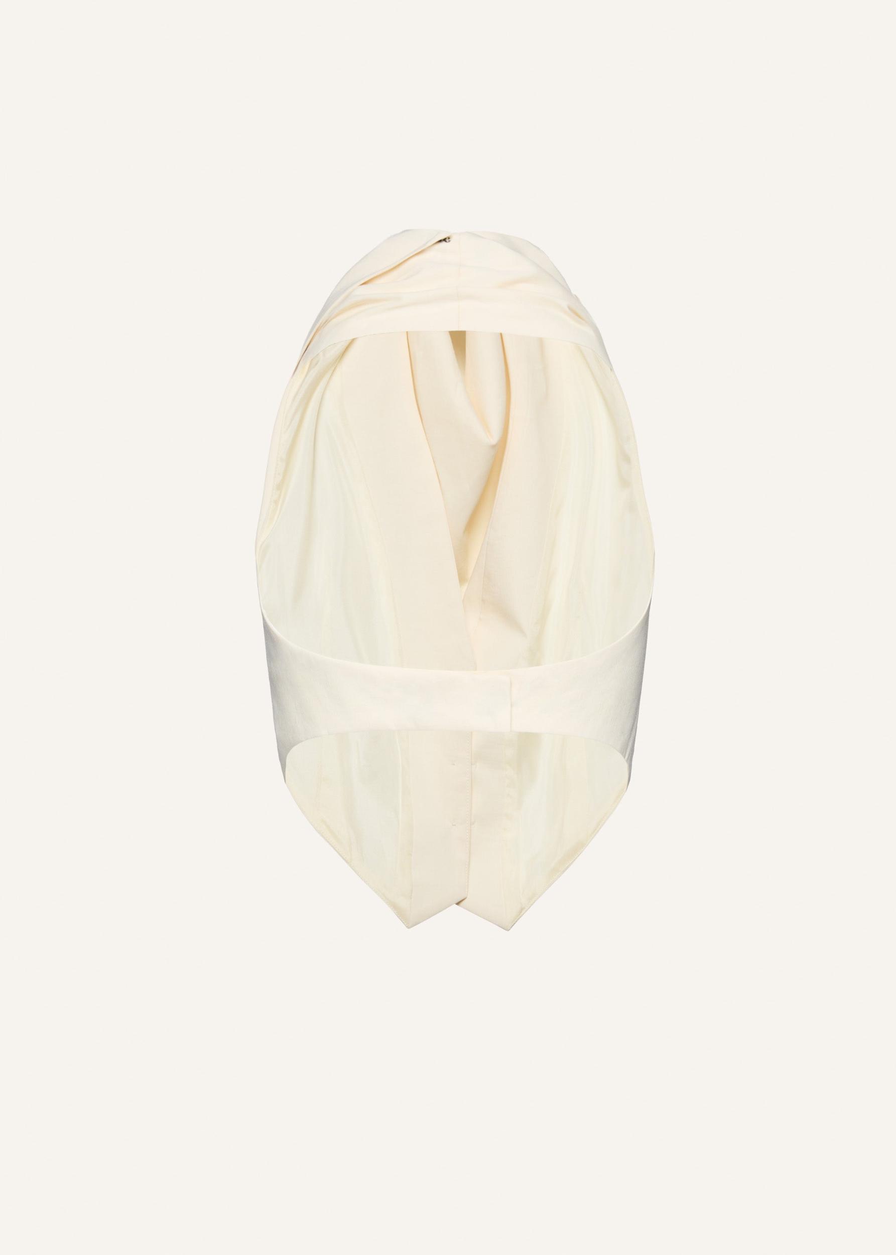 Scarf detail waistcoat in cream Product Image