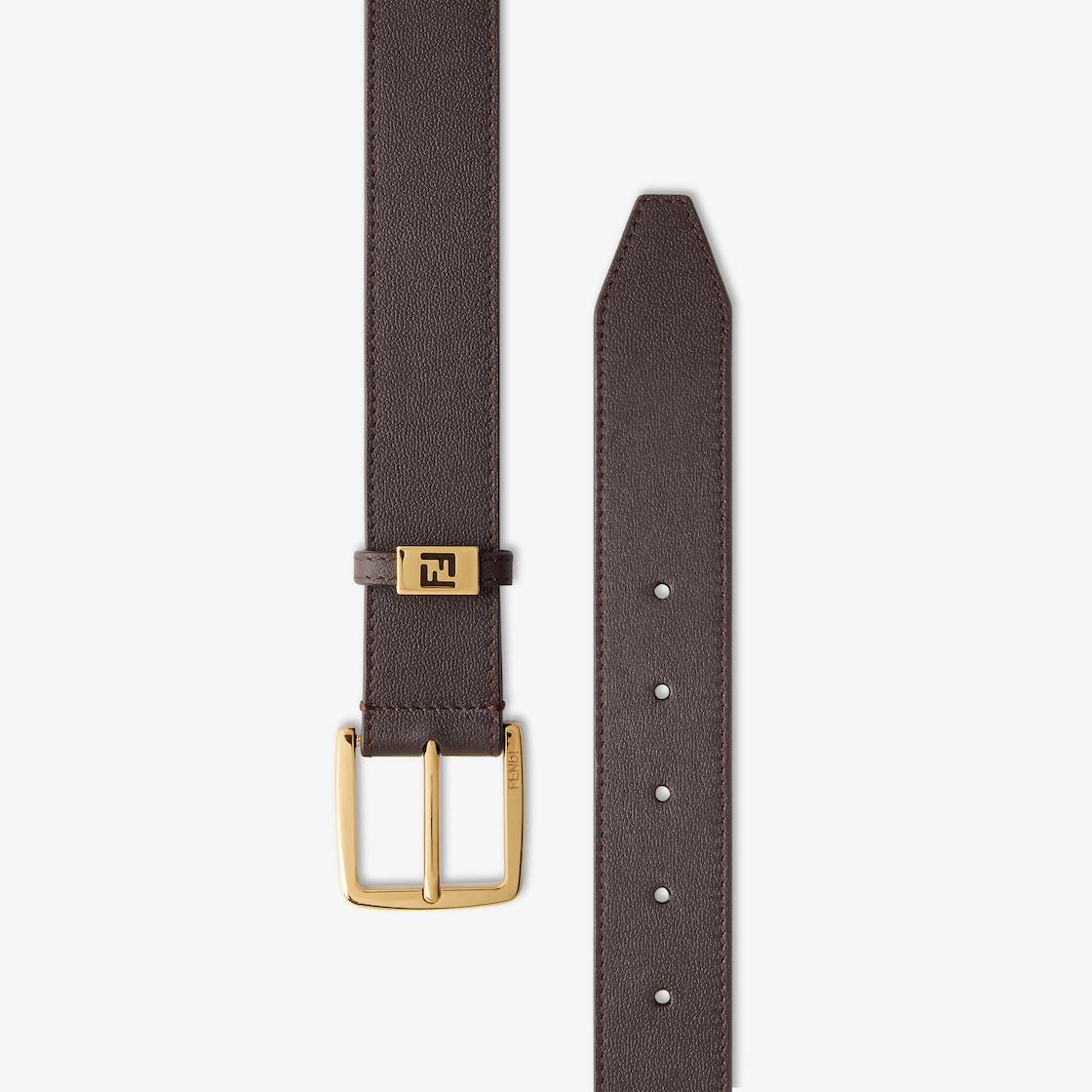 FF Belt Brown leather belt Product Image