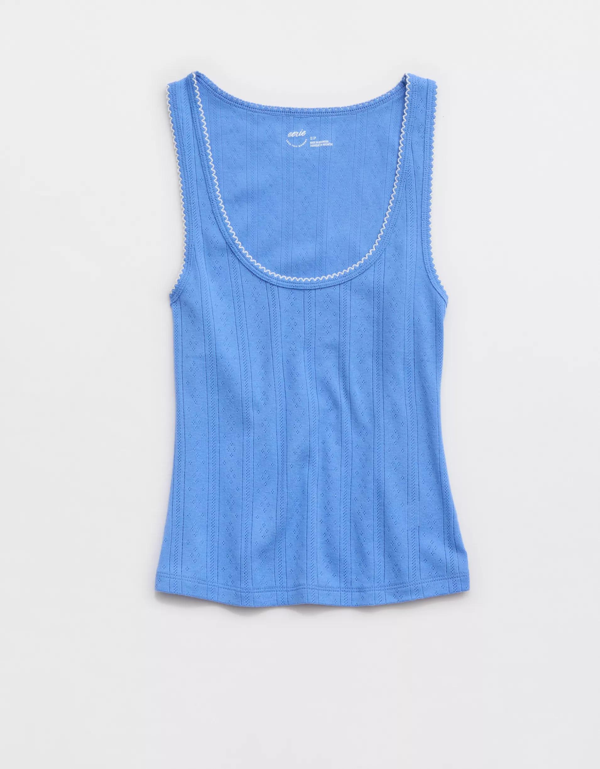 Aerie Off-Duty Pointelle Tank Top Product Image