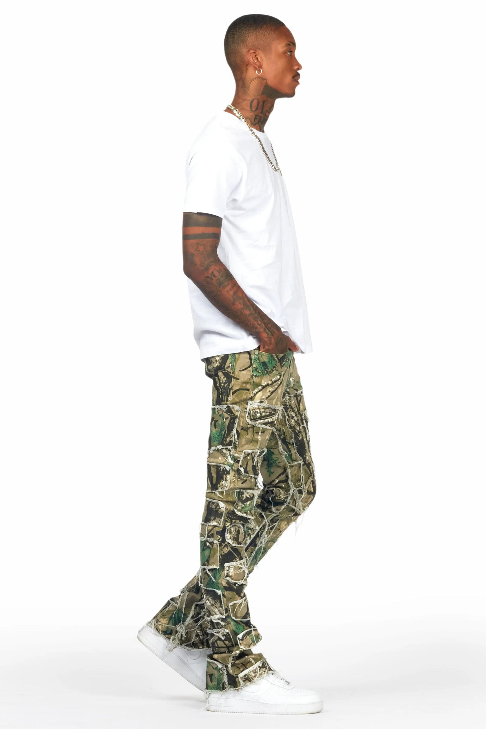 Lake White T-Shirt & Shake Stacked Flare Jean Bundle Male Product Image