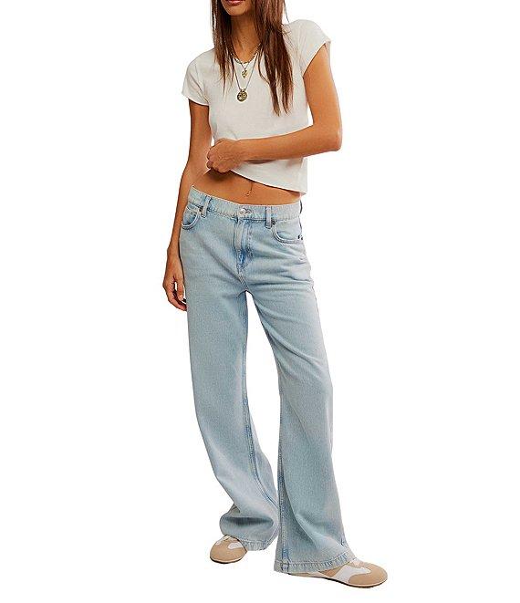Free People We The Free Stride Low Slung Wide Leg Jeans Product Image