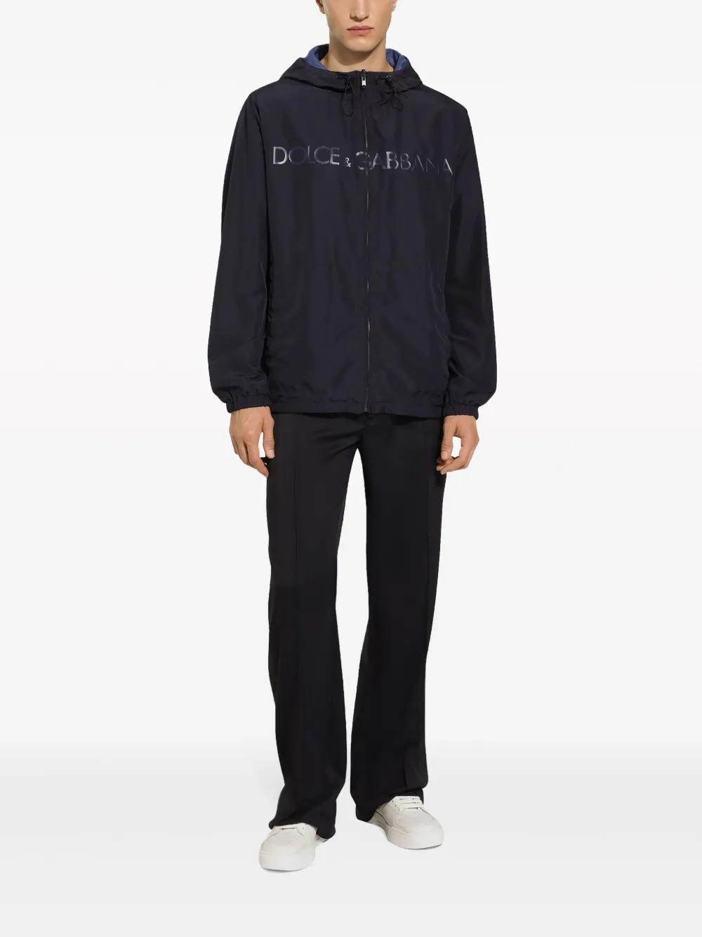 logo-print reversible parka Product Image