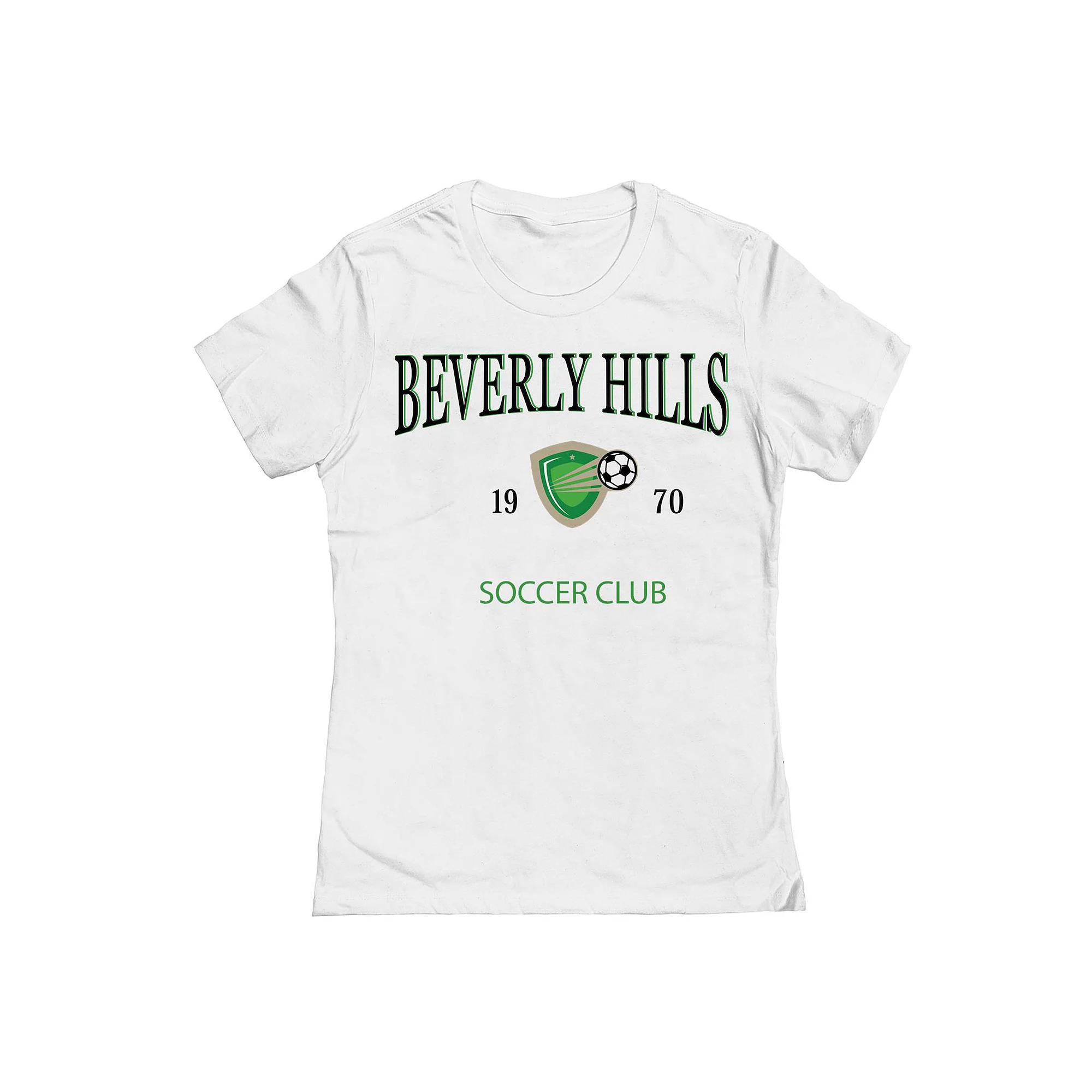 Junior's Beverly Hills Soccer Club Womens Graphic Tee, Girl's, Size: XL, White Product Image