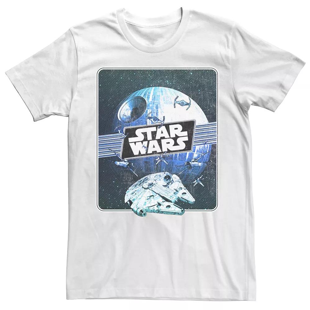 Men's Star Wars Rebel Death Star Poster Graphic Tee, Size: Medium, White Product Image
