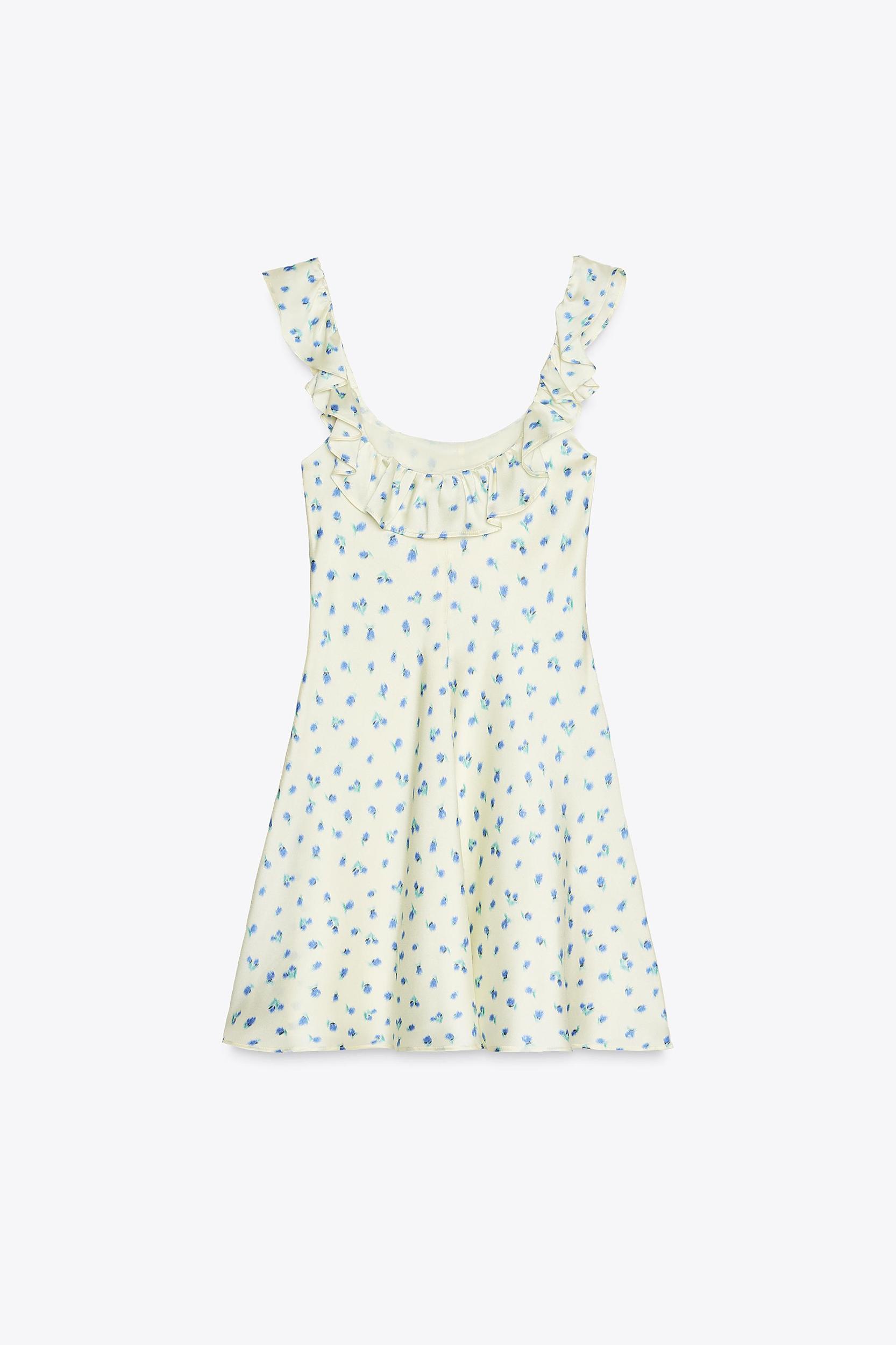 PRINTED SATIN DRESS Product Image