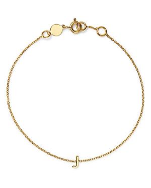 Womens 14K Yellow Gold Initial Charm Bracelet Product Image