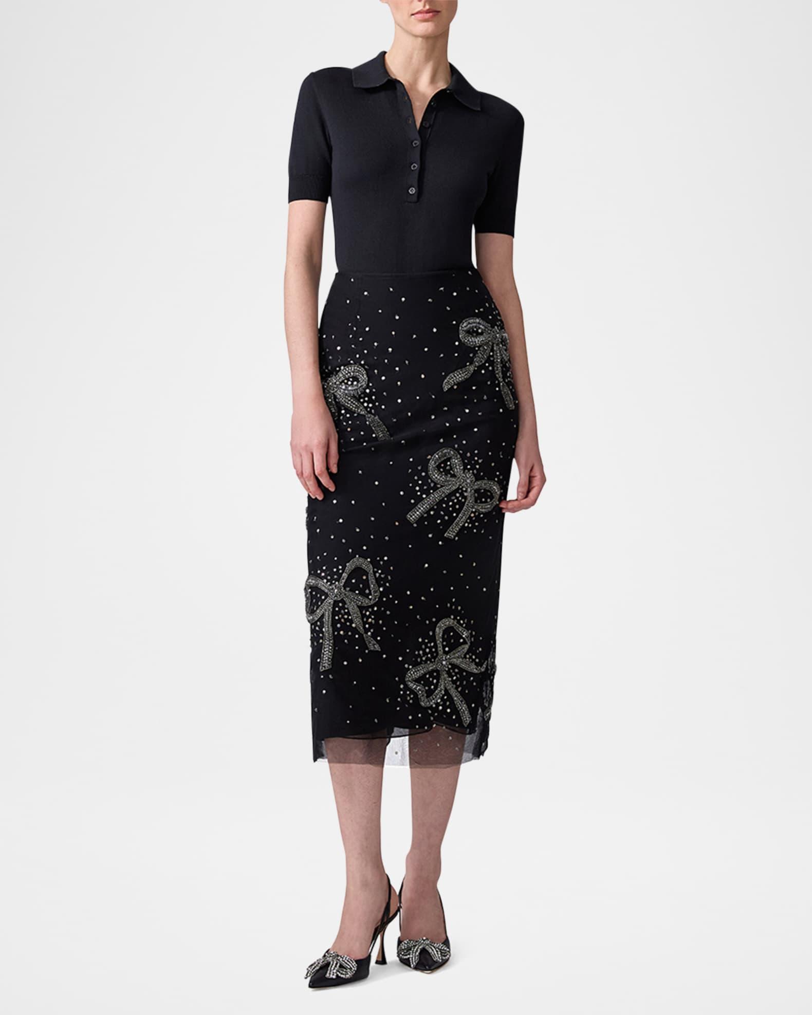 Short-Sleeve Silk-Blend Polo Shirt Product Image