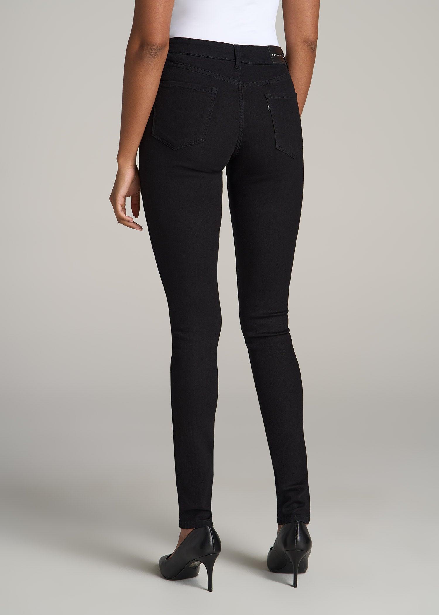 Sarah Mid-Rise Skinny Jeans for Tall Women in Black Female Product Image