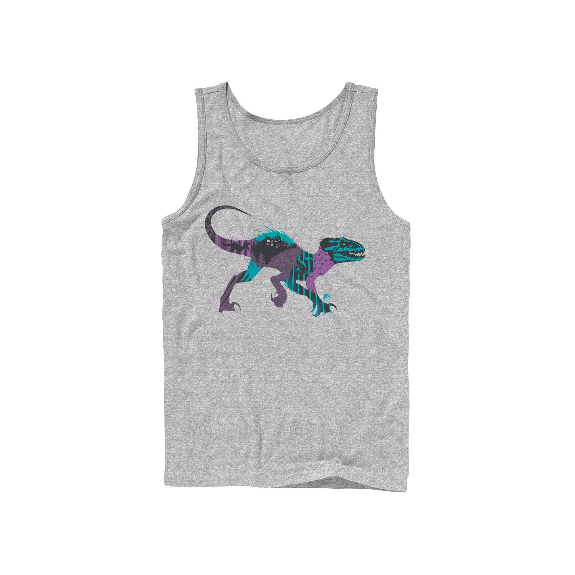 Men's Jurassic World Raptor DNA Scene Fill Tank Top,  Product Image