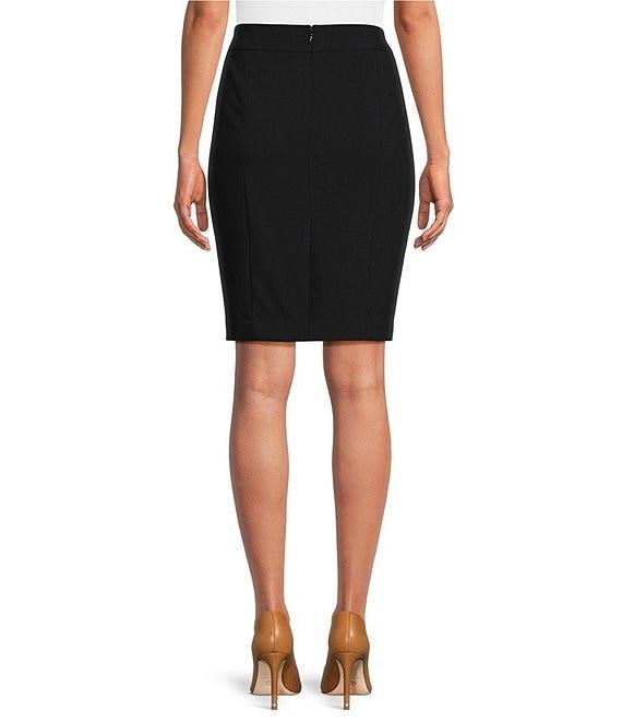 Calvin Klein Petite Size High Rise Luxe Stretch Pencil Skirt Product Image