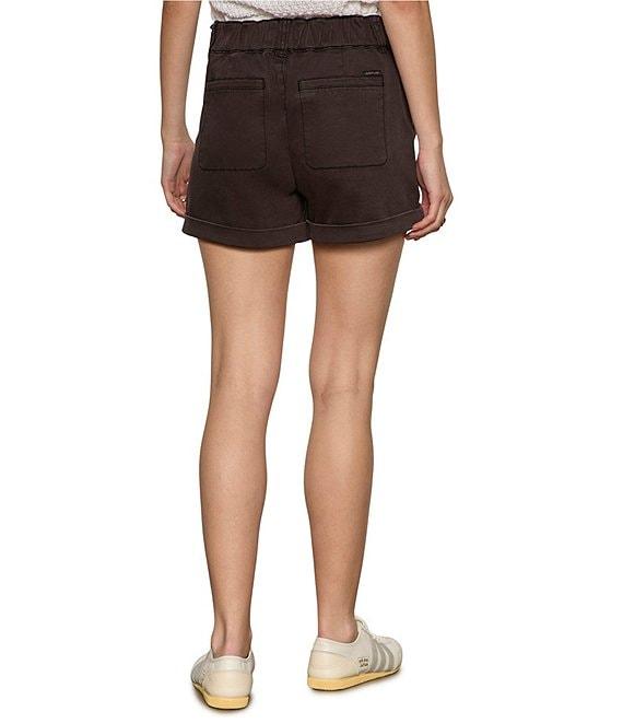 Sanctuary Wander On Mid-Rise Cuffed Hem Hybrid Stretch Twill Shorts Product Image