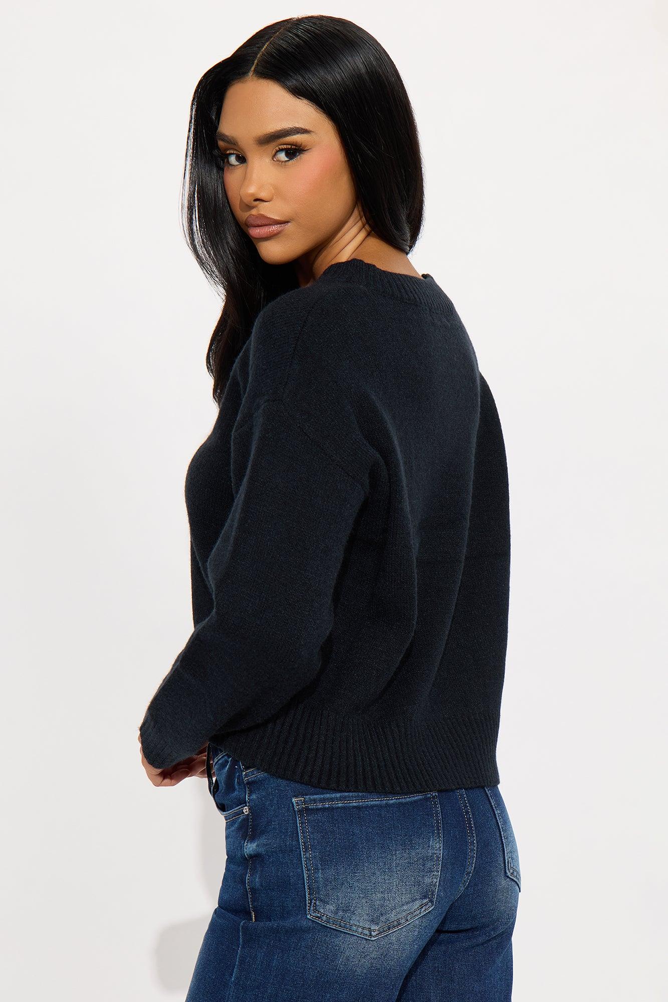 The Everyday Sweater - Black Female Product Image