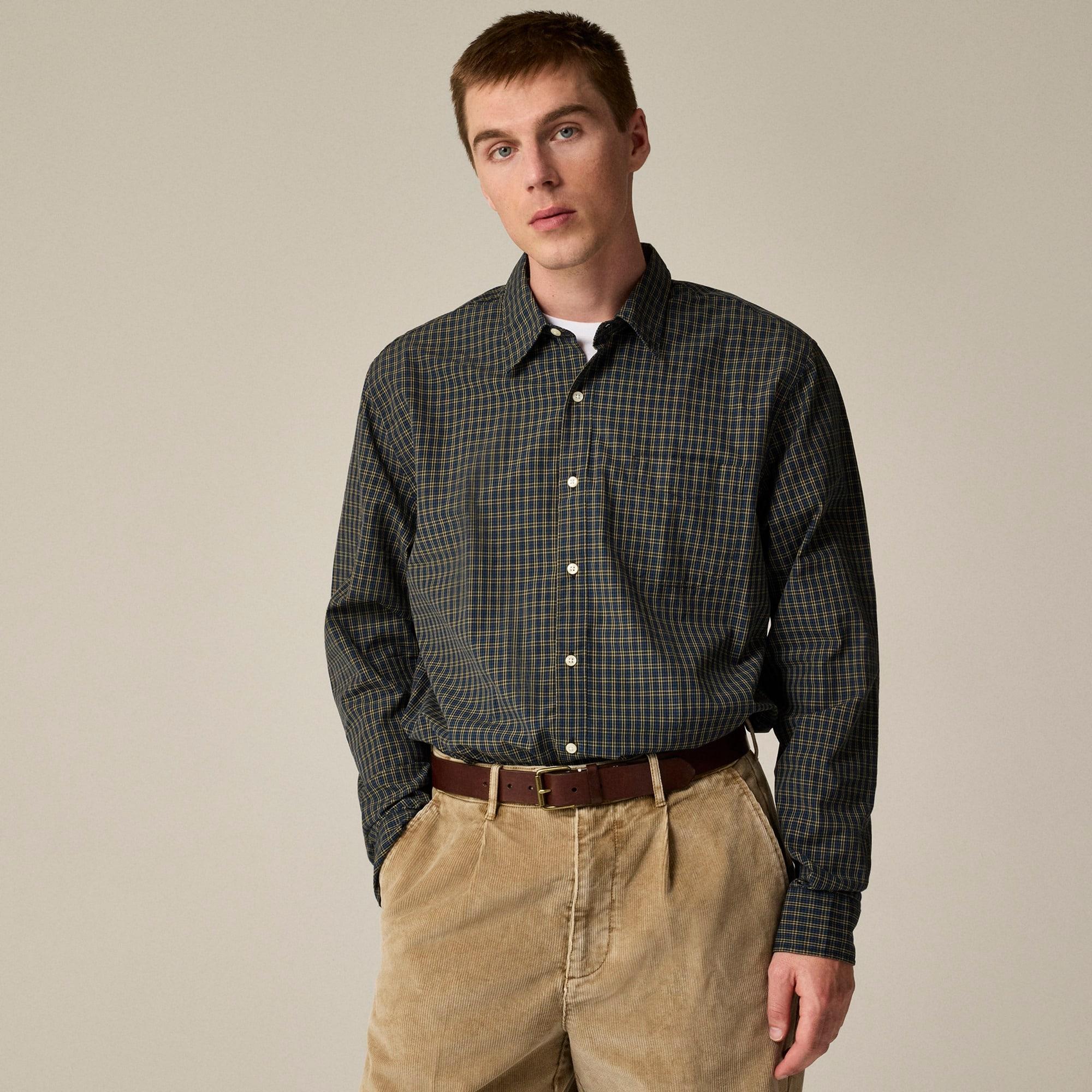 Secret Wash cotton poplin shirt with point collar Product Image