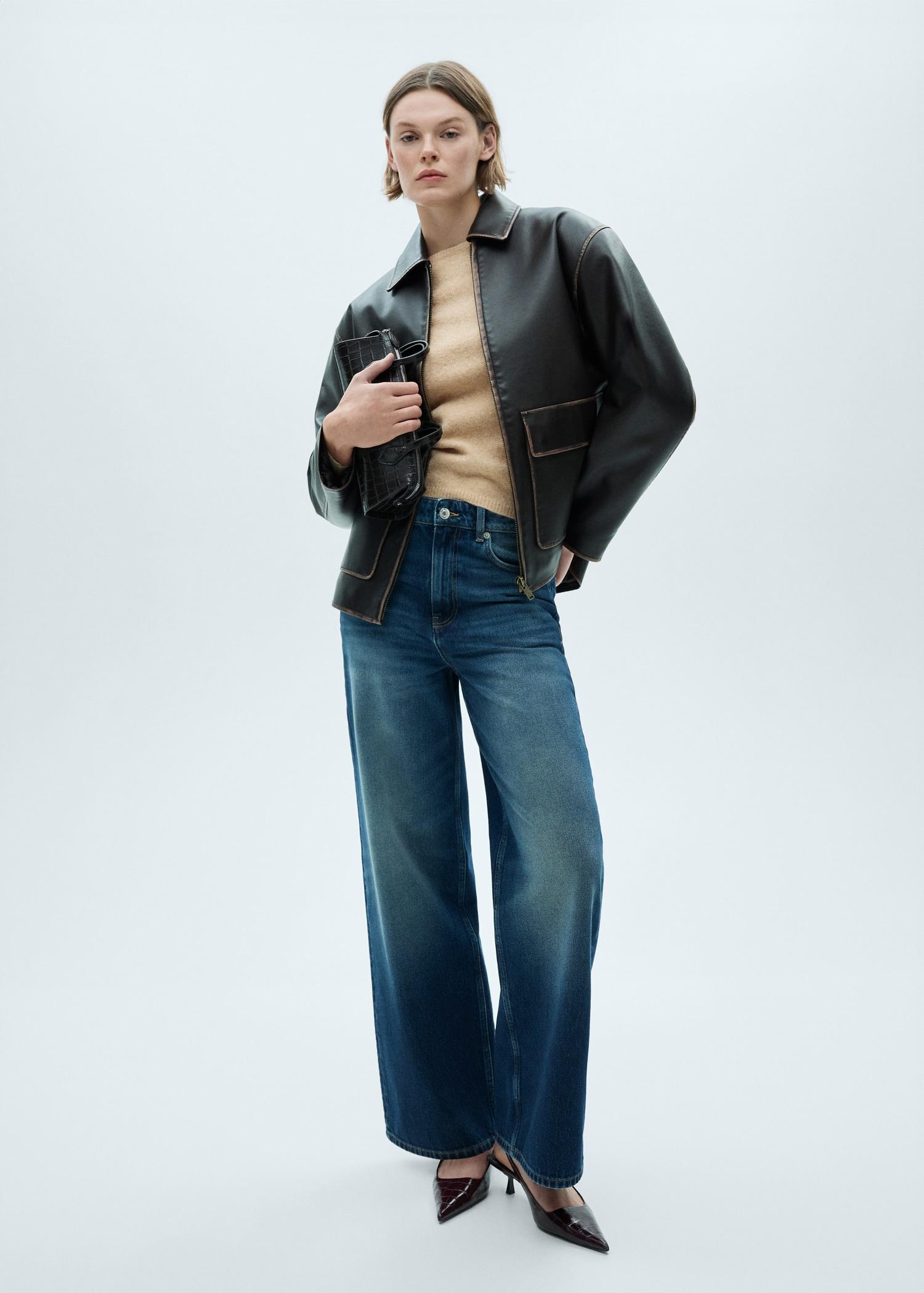 Fine-knit boat-neck sweater - Women | MANGO USA Product Image