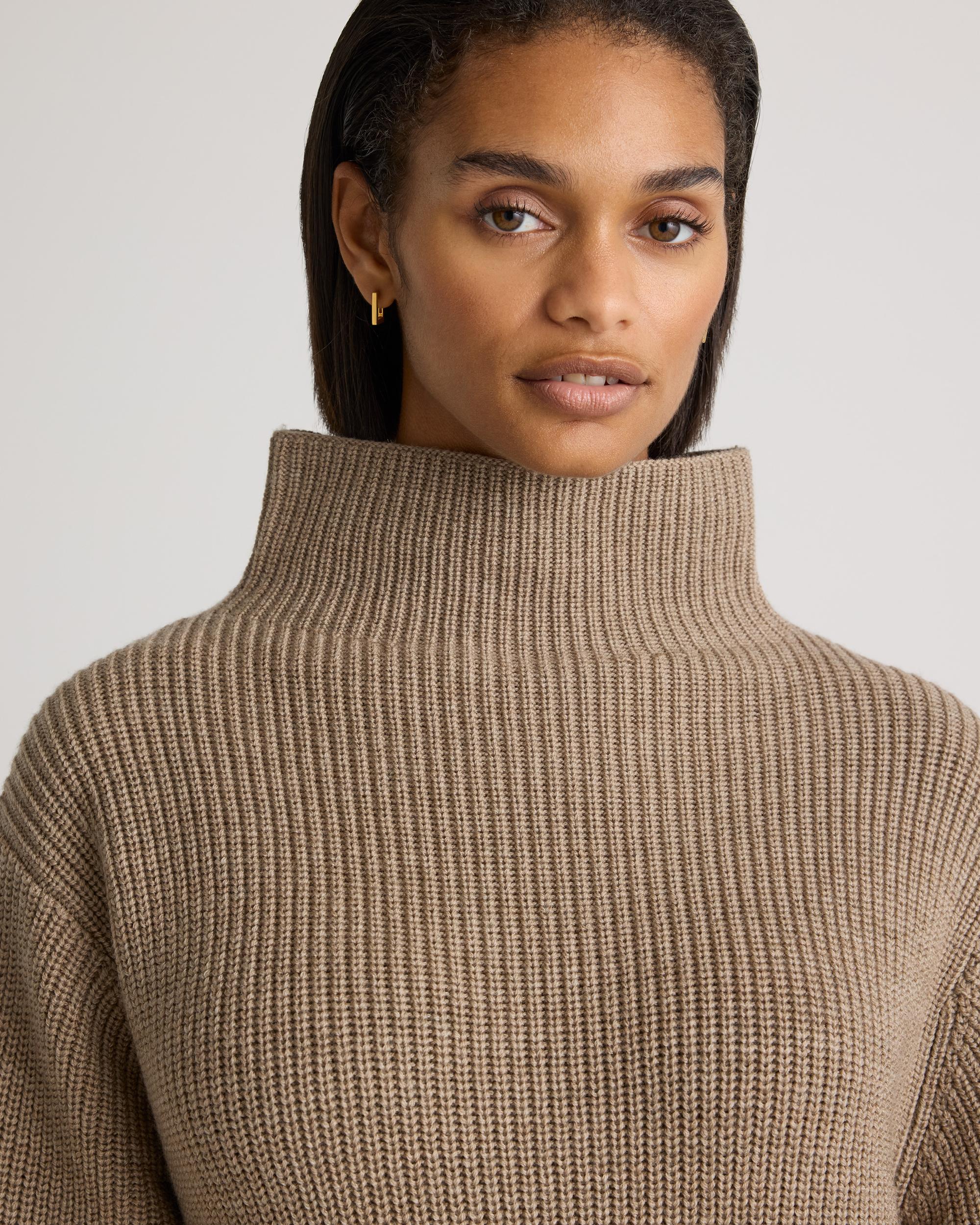 Quince | Women's Australian Merino Wool Relaxed Turtleneck Sweater Dress Product Image