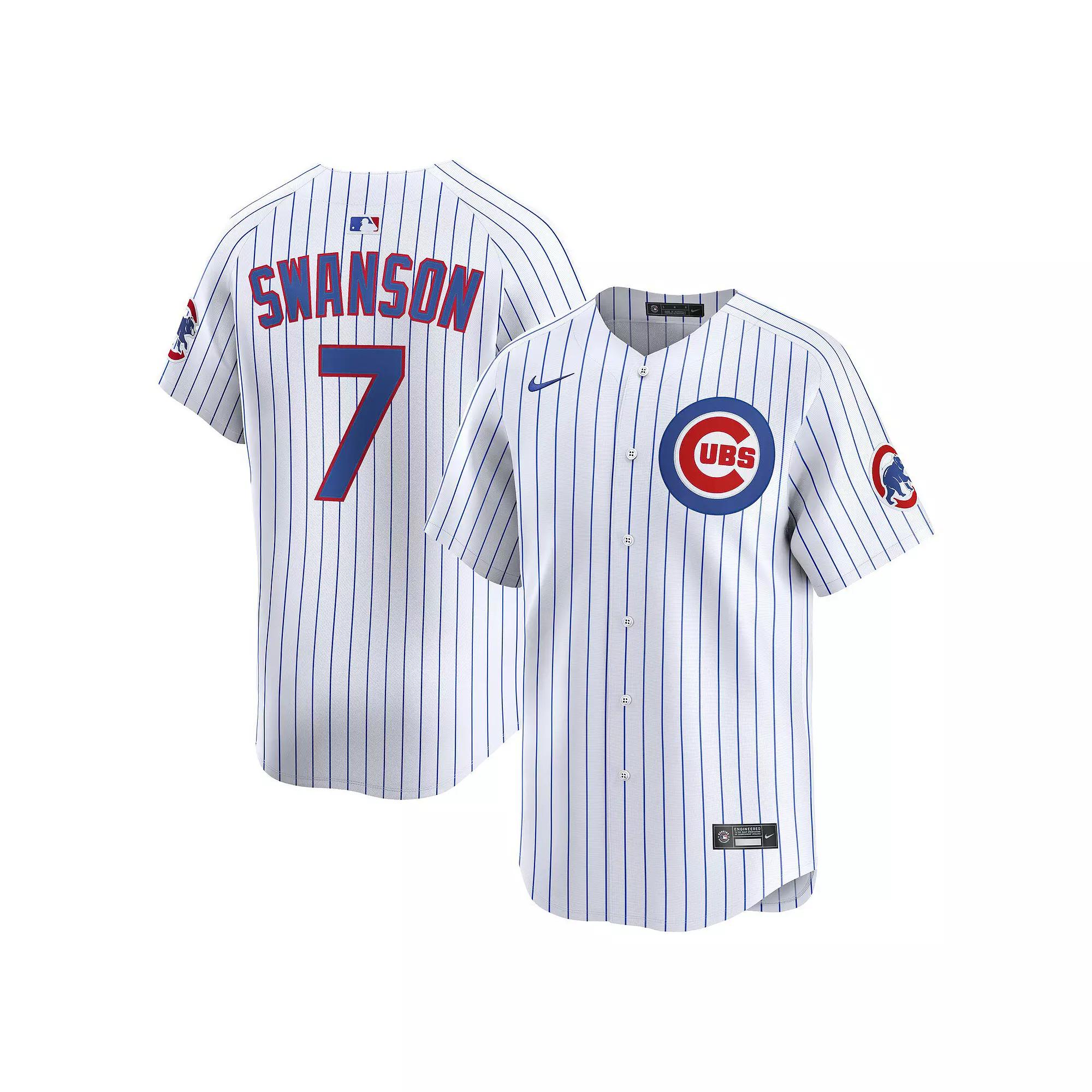 Men's Nike Dansby Swanson White Chicago Cubs Home Limited Player Jersey, Size: XL Product Image